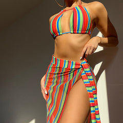 Ladies Bikini Summer Swimsuit Split Three Piece Set