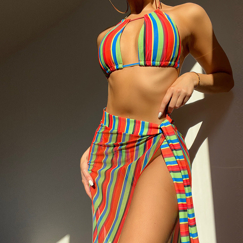 Ladies Bikini Summer Swimsuit Split Three Piece Set