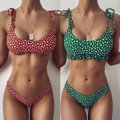 Lace floral bikini