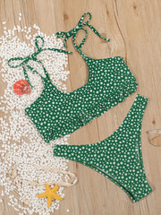 Lace floral bikini